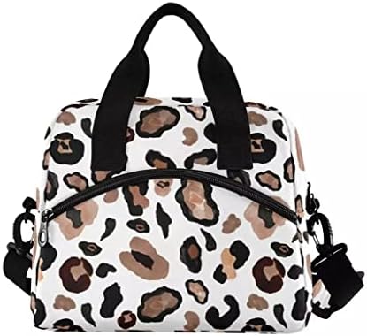 LIRUXUN Cooler torbe izolovana torba za ručak za žene velika torba za hranu Leopard Print prenosiva Oxford torba za ručak Thermal