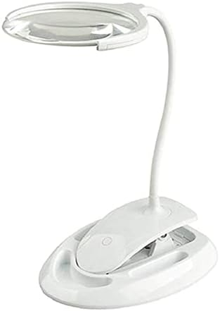 KNOXC Lupe, Stezaljka za lupu lampa:Led sočivo sa mogućnošću zatamnjivanja, 3x 8X podesivo okretno svjetlo za ruku,radni sto, sto,