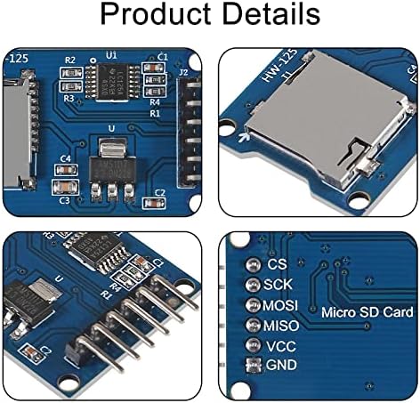 D-FLIFE 10kom Micro SD kartica modul Storage Board 6-pinski TF kartica memorijski Adapter čitač modul SPI interfejs kompatibilan sa