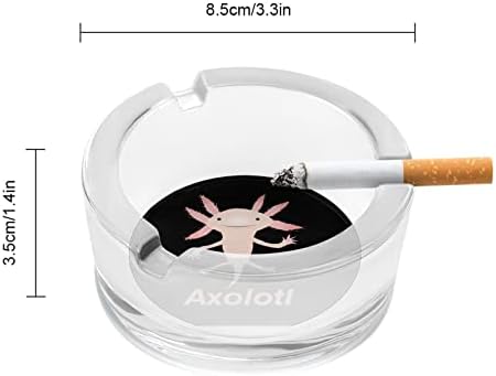 Slatka Axolotl staklena pepeljara za cigaretu Classic okrugli Clear Crystal pepeljare