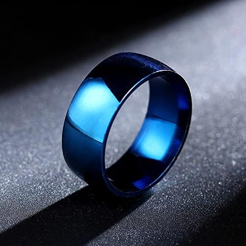 Koleso 8mm plavi prstenovi za muškarce i žene personalizirani prsten prilagodite prsten ugravirani prsten-75810