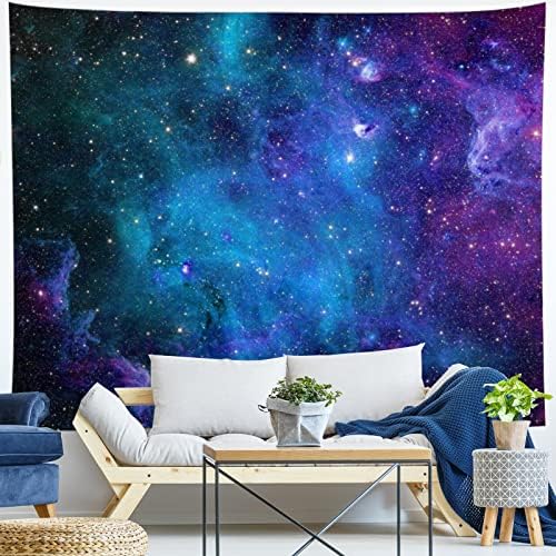 Lahasbja Galaxy tapiserija plavo zvjezdano nebo tapiserija Univerzum svemirska tapiserija zid viseća psihodelična tapiserija misteriozna maglina zvijezde zid tapiserija za dnevni boravak spavaonica