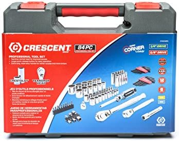 Crescent 84 Kom.1/4 & 3/8 pogon 6 & amp; 12 point Standard & Deep SAE / Metric Mechanics Set alata - CTK84CMPN