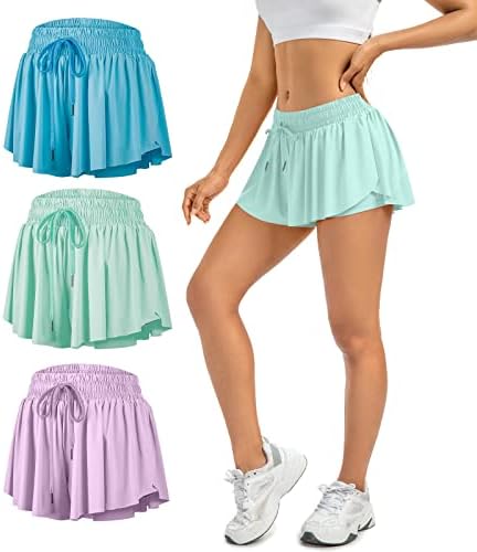 Levoard Flowy Hortsovi za žene Gym Yoga Atletska vježba Trčanje Tenis Suknje Spandex Slatka odjeća Ležerne ljeto 3pack
