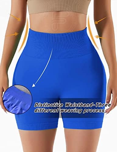 Fitnexx ženski tik tok visoki struk besprijekorni škrt za plijen kratke hlače za podizanje joge brazilskih kratkih hlača