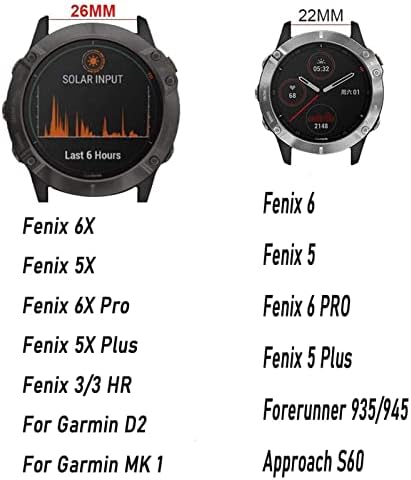 MURVE 22mm traka za sat za Garmin Forerunner 945 935 Fenix 5 5Plus Fenix 6 Pro Silikonski Smart Watch Band brzo oslobađanje narukvica