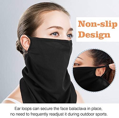 Moko maska za šal Bandana sa ušnim Omčama 3 pakovanja, gamaša za vrat Balaclava prašina UV zaštita od Sunca na otvorenom maska za