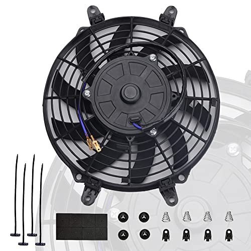 CTOCH 9 inčni univerzalni visoki performanse električni ventilator hlađenja hladnjaka 12V 80W sa kompletom za ugradnju ventilatora