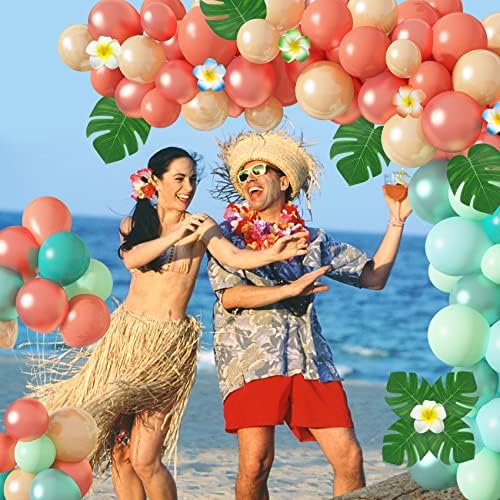Ouddy Party Tropski balon Garland luk Kit, 140kom jungle Safari tema potrepštine za rođendanske zabave