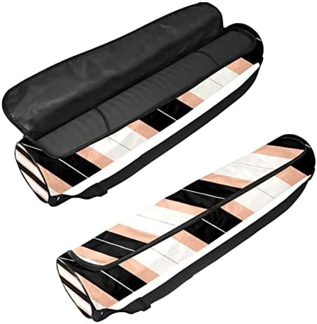 Crno-bijele trake torba za nošenje prostirke za jogu s naramenicom torba za jogu torba za teretanu torba za plažu