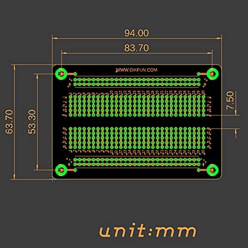 Gikfun Lem-able Breadboard pozlaćena završna obrada proto ploča PCB DIY komplet za Arduino GK1007