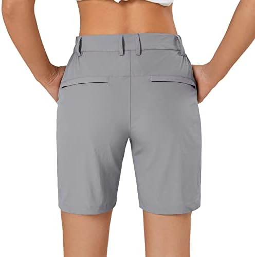 Yundobop Ženske planinarske hlače za teretna kratke hlače Brze suhe aktivne golf kratke hlače Ljetne putne škare sa džepovima sa zatvaračem