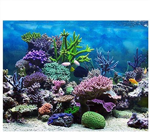 Viagasafamido riblji rezervoar, PVC ljepilo Podvodni koralj akvarij riblje rezervoarsko pozadinsko plakat BookDrop papir za ukrašavanje