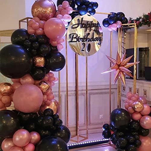 PartyWoo 140 kom crna & amp; Rose Gold Balloon Garland Kit, paket balona, jasno šampanjac Baloni za rođendan dekoracije, Baby tuš