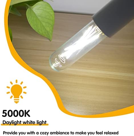Zatamnjiva T10 Edison LED Cijevna sijalica 5000k Daylight White, 2W Vintage cjevaste LED žarulje sa žarnom niti 25W ekvivalentne,