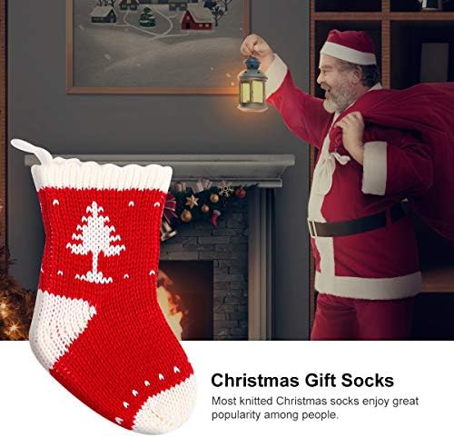 ABOOFAN 3kom pahuljice torbe za igračke dekorativne pletene čarape za Božić Božić ukras