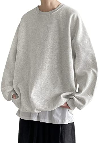 Muška boja blok pulover muški pulover duksev grafički dugim rukavima s dugim rukavima pisma za štampanje moda 04