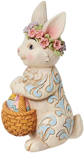 Enesco Jim Shore Pint Bunny sa cvjetnom krunom, figurinom, 5,04 inča