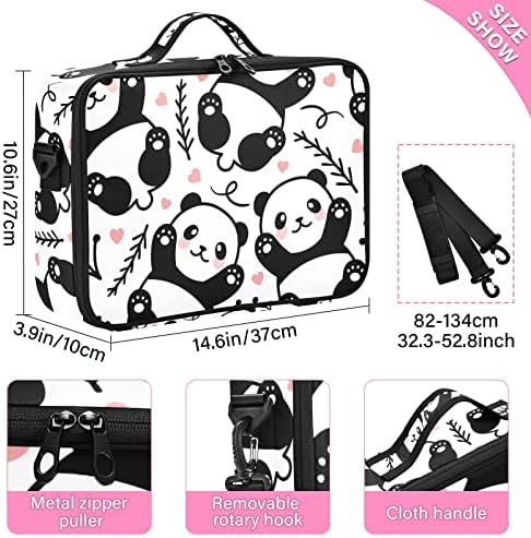 INNEWGOGO Slatka crtana panda kozmetička torba za žene Travel Toaletna torba sa ručkama na ramenu trake za šminkanje Torba za toaletne