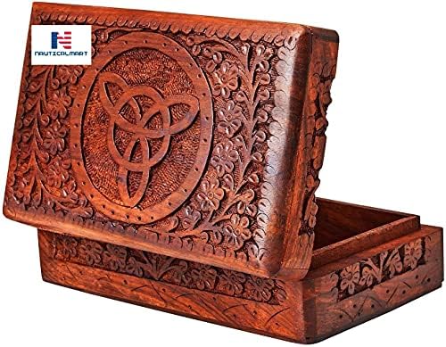 Ručno izrađeni drveni drveni nakit kutija Nakit Organizovanje CACHAKESAKE BRHO CESTE DRŽAVNI HOLDER COX kutija za pohranu kutija 8