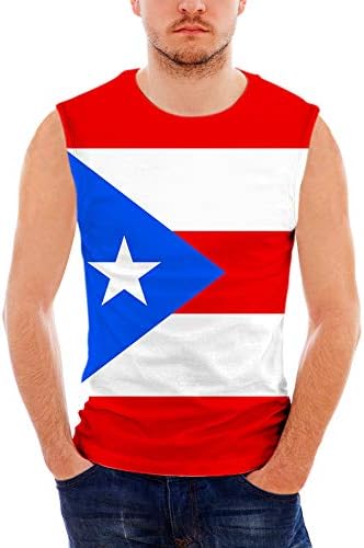 Muška basična čvrsta tenka Top Jersey casual majice Boys Puerto Rico Zastava