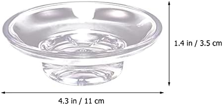 Tabilock sudoper Držač spužva 2pcs staklena sapuna za sapun okrugli prozirni spremnik sa sapunom odvodnog sapuna Spremište za skladištenje