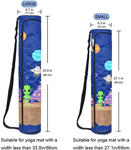 Galaxy Planets Alien raketa Yoga Mat torba za nošenje sa naramenicom torba za jogu torba za teretanu torba za plažu