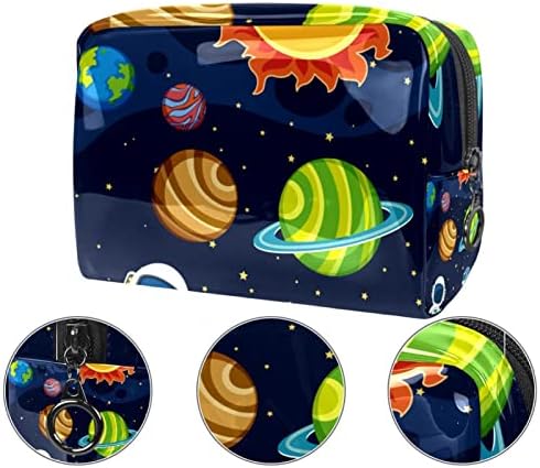 Toaletska torba Travela torba, Vodootporna šminka kozmetička torba Organizator za dodatnu opremu, Cartoon Universe Space Planet