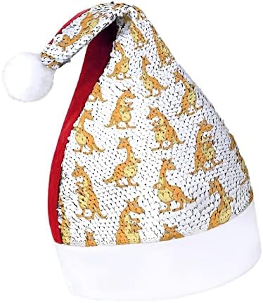 Funny kenguri šljokice Božić šeširi Santa Božić šešir za odrasle Sretan Božić Party kostim Bennie kapa