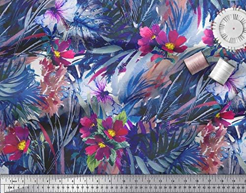 Soimoi pamučni dres listovi tkanine & amp; Floral Texture fabric Prints by Yard 58 inch Wide
