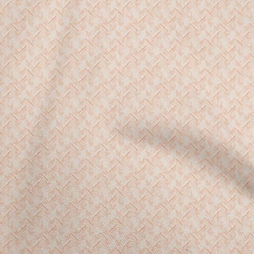 oneOone Cotton Cambric Peach Fabric Chevron šivaći materijal Print Fabric by the Yard 56 inch Wide-4962