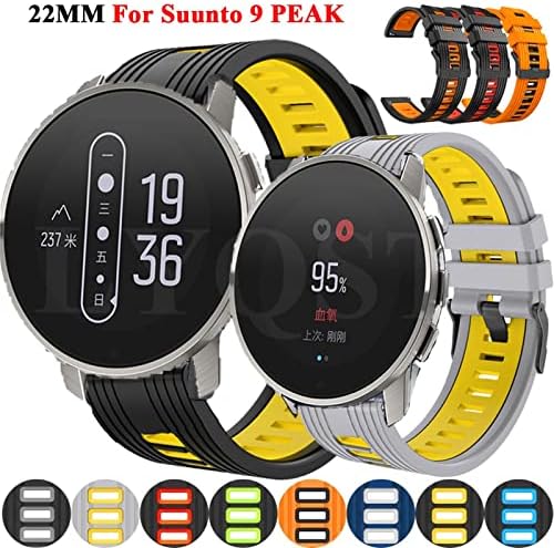 ONECM silikonske trake za Suunto 9 Peak Sport Smart Watch Prozračiva za Yamay SW022 Zamjenski bend 22 mm narukvica