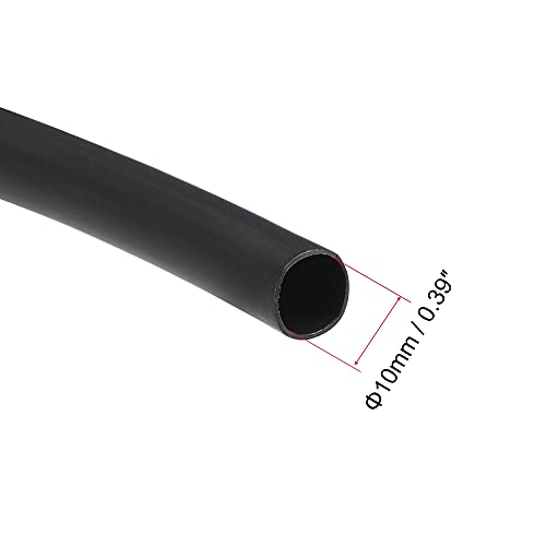 Uxcell toplotna skupljana cijevi 3: 1 Omotač kabelskog rukava 10 mm dia 18mm Stan 20ft crna