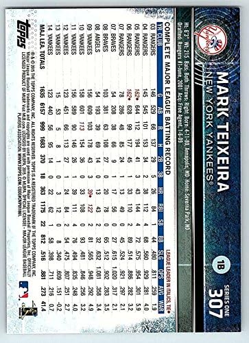 2015 topps # 307 Mark Teixeira NM-MT Yankees