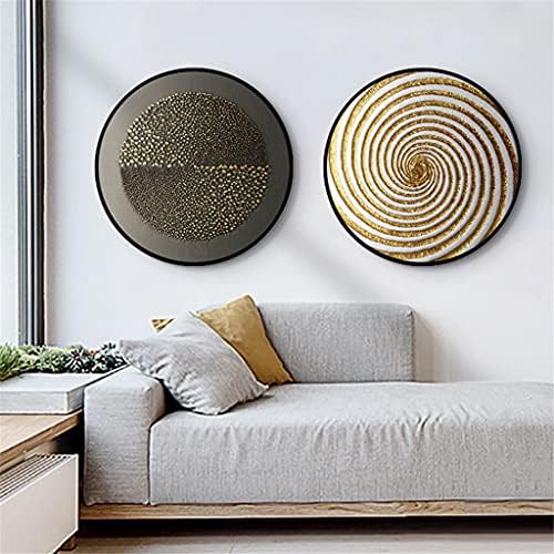 CHYSP moderni minimalistički Nordijski stil trijem Dekorativno slikarstvo okrugli okvir dnevna soba viseća slika crno zlato Sažetak