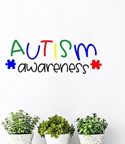Svjesnost o autizmu Puzzle Vinilna zidna naljepnica naljepnica za svijest o autizmu za zidnu autističnu podršku Puzzle komad zidni
