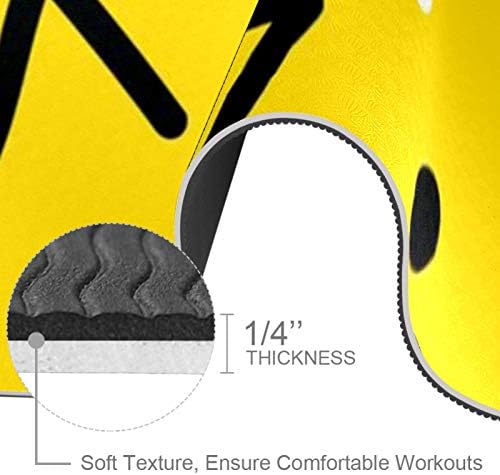 Siebzeh Letter Yellow Premium Thick Yoga Mat Eco Friendly Rubber Health & amp; fitnes non Slip Mat za sve vrste vježbe joge i pilatesa