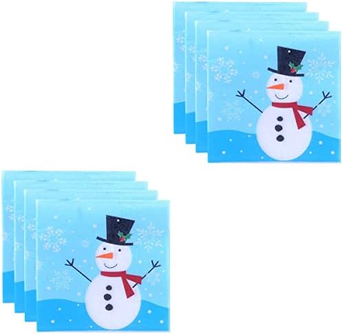 DOITOOL 120 kom Božić snjegović štampani Placemat papir salvete papirni ručnik maramica za Cafe Restoran (plava