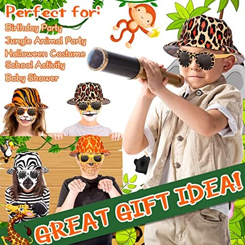 Haysandy 48 kom potrepštine za zabavu sa životinjskim printom uključujući 24 kom dječje šešire sa životinjskim printom, 24 kom Jungle