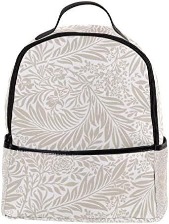 VBFOFBV Unisex ruksak za odrasle sa radom za putovanja, Vintage Light Brown Biljni cvijet