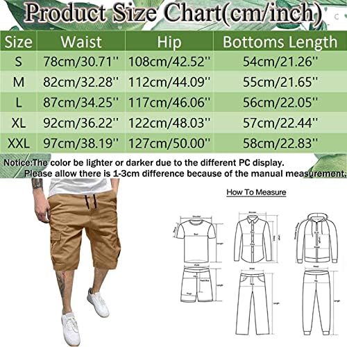 Miashui muške pantalone Plus veličine muške letnje jednobojne Plus veličine Casual sve kratke hlače moderne tkane kargo pantalone