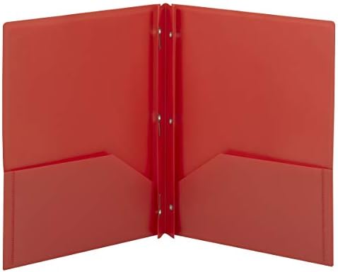 Smead Poly Two, džepna fascikla sa zatvaračima, 11 x 8 1/2, pakovanje od 25, crveno