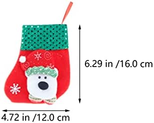 ABOOFAN ručni dekor 4pcs Božić čarape ukras Tabela držači Candy torbica torba kašika viljuška torba Mini Božićne čarape za Božić dekoracije