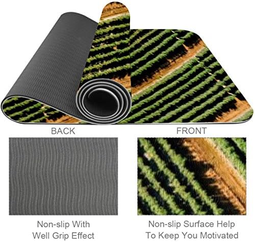 Siebzeh Stripe Green Premium Thick Yoga Mat Eco Friendly Rubber Health & amp; fitnes non Slip Mat za sve vrste vježbe joge i pilatesa