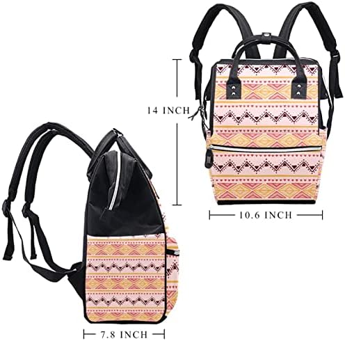 Guerotkr putni ruksak, vrećice za pelene, ruksak pelena, valovi boemski pruge stil ružičasti