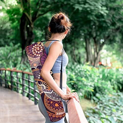 RATGDN Yoga Mat torba, Paisley cvjetni uzorak Vježba Yoga Mat Carrier full-Zip Yoga Mat torba za nošenje sa podesivim remenom za žene