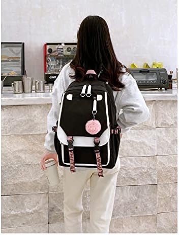 Dageraad ruksaci za tinejdžerske djevojke sa USB portom, dječji ruksak s USB laganom vodootpornom otpornošću, može se držati 15.6in