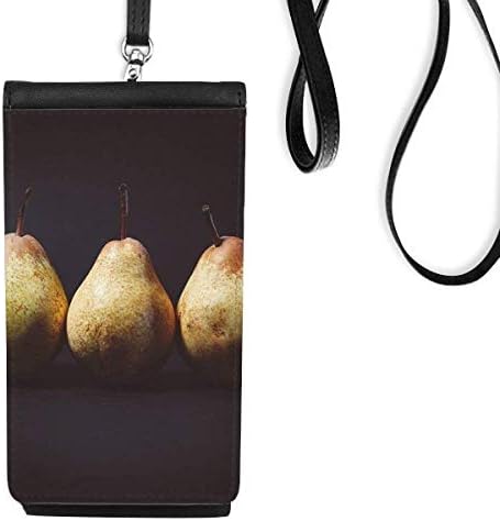 Svježi kruška umjereno voće slika telefon novčanik torbica viseći mobilni torbica crnog džepa