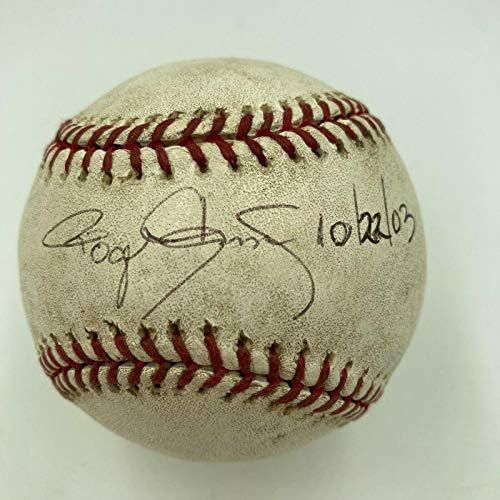Roger Clemens 2003 World Series Game Polovna potpisana bejzbol JSA COA MLB Autentična - MLB igra Rabljeni bejzbol