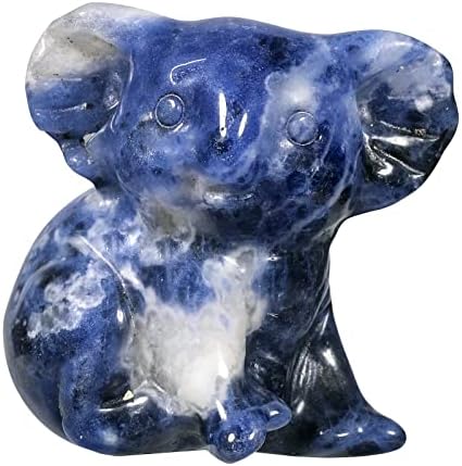 Amogeeli Cleaning Crystal Koala Figurine, ručno izrezbareni kamen Koala Bear Kip životinje Skulptura za kućni uređenje ureda